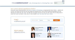 Desktop Screenshot of findadermatologist.com