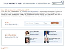 Tablet Screenshot of findadermatologist.com